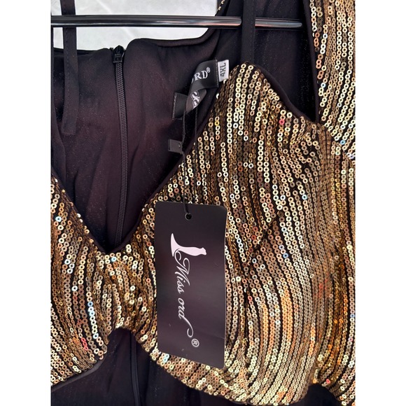 Black Party Dress with Gold Sequin from Miss Ord Sz 4xl - Picture 2 of 4